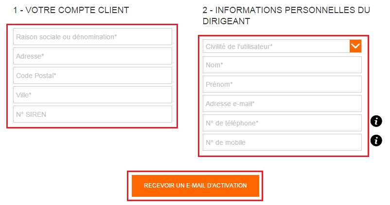 numero client inconnu