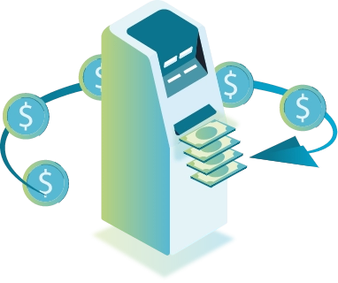 encaissement avec un monnayeur