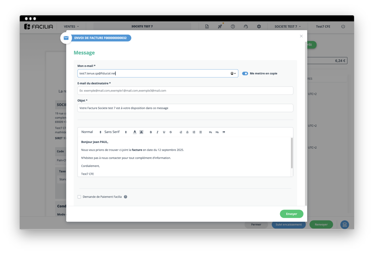 Vous vérifiez la facture