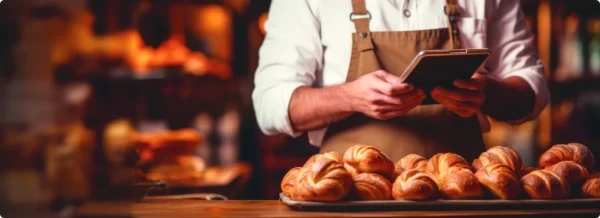 Boulanger sur sa tablette