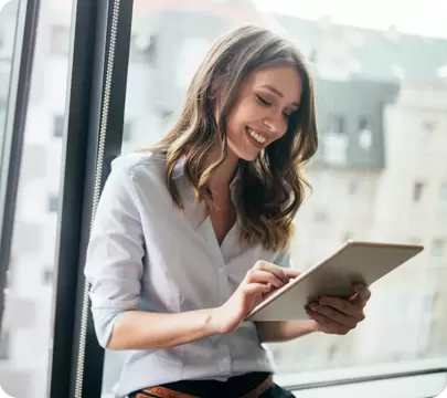 Femme travail à distance