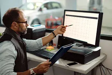 tableaux de bord avec KPI garage automobile